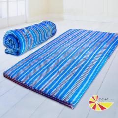 UNO【凱蕾絲帝】彩條可捲式輕柔單人床墊~台灣製造