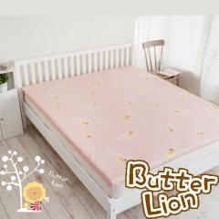 奶油獅-100%純棉5CM床墊專用布套(單人加大3.5尺粉色)