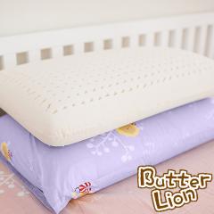 【奶油獅】正版授權-成人專用~馬來西亞進口100%純天然乳膠麵包枕-幻紫