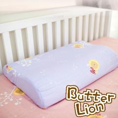 【奶油獅】正版授權~乳膠、記憶工學大枕專用100%純棉枕頭套(幻紫*2入)