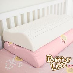 【奶油獅】正版授權-成人專用~馬來西亞進口100%純天然工學乳膠枕-粉紅