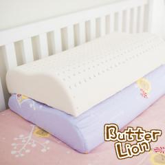 【奶油獅】正版授權-成人專用~馬來西亞進口100%純天然工學乳膠枕-幻紫