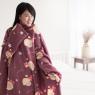【奶油獅】台灣製造-奶油獅搖滾星星搖粒絨超保暖綁帶式袖毯-棗紅
