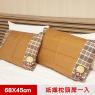 【奶油獅】台灣製造~英倫粉格軟枕專用透氣紙纖枕頭涼蓆(1入)涼夏特價~~售完為止