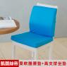 【凱蕾絲帝】台灣製造-久坐良伴-柔軟記憶護腰墊+高支撐坐墊兩件組-藍