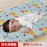 【奶油獅】台灣製造-搖滾星星ADVANTA 超防水止滑保潔墊/生理墊/尿布墊(嬰兒75*90cm)-粉藍