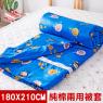 【奶油獅】同樂會系列-台灣製造-100%精梳純棉床包三件組(宇宙藍)-雙人5尺