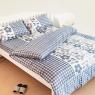 【米夢家居】MIT時尚北歐-100%精梳純棉單人床包3.5尺+雙人鋪棉被套三件組(灰)