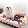 【奶油獅】台灣製造-保暖阻地氣-布套可拆洗-搖滾星星寵物記憶床墊-中(10kg以下適用)-淡紫咖啡