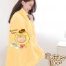 【奶油獅】台灣製造 加厚長毛雙面珊瑚絨保暖毯(彩虹牛仔款)-暖黃