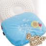 【奶油獅】馬來西亞天然乳膠新生嬰兒模塑造形圓枕(水藍)