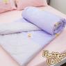 【奶油獅】怡情葉語系列-台灣製造-100%精梳純棉兩用被套(幻紫)－雙人加大